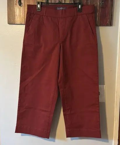 Gloria Vanderbilt Women's Wide Leg Cropped Green Pants NWOT