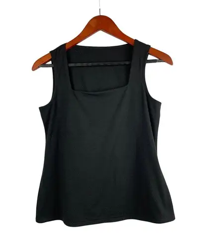 Black Sleeveless Square Neck Top Womens S