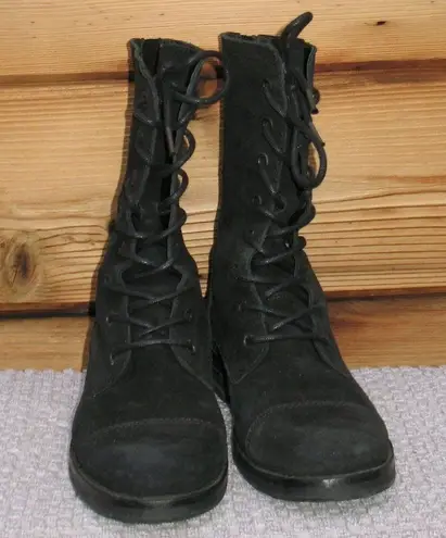 All Saints Black Military Combat Boots