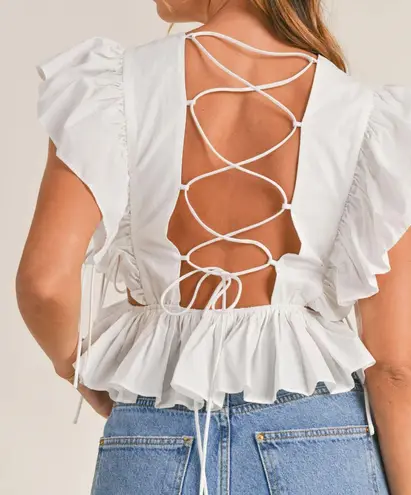 Mabel MABLE JOYCE LACE UP DETAIL TOP✨