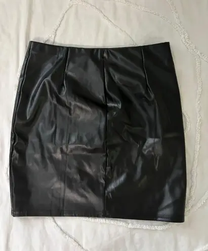 Black Leather Skirt Size M