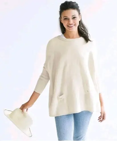 MERSEA Catalina Sweater Sand Neutral Coastal Travel Layering Size One Size