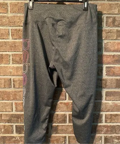 Bebe sport grey capris leggings nwot