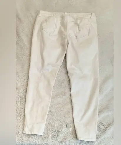 Wax Jean Wax Jeans White Wash Distressed Denim Butt I Love You Fit, Women’s 13 / 31