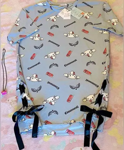 Sanrio Cinnamoroll Strawberry Soda Sweater Dress (NEW) w/a little soda necklace