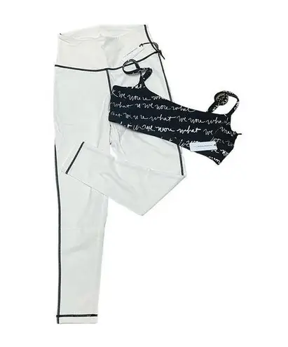 We Wore What Activewear Set Sz M NWT Bra Top and High Rise Leggings Logo $136