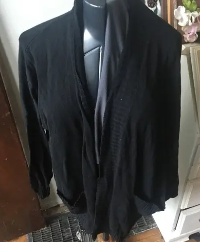 Chelsea28 M/L Stitchfix black open front cardigan