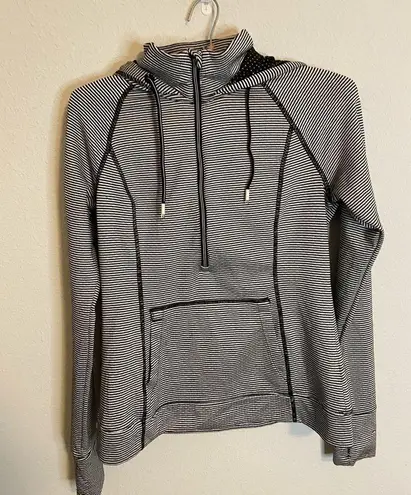 Tangerine  active hoodie black and white stripe size small