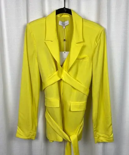 L'Academie Revolve L’academie Yellow Tie Waist The Maggy Blazer Sz.S NWT