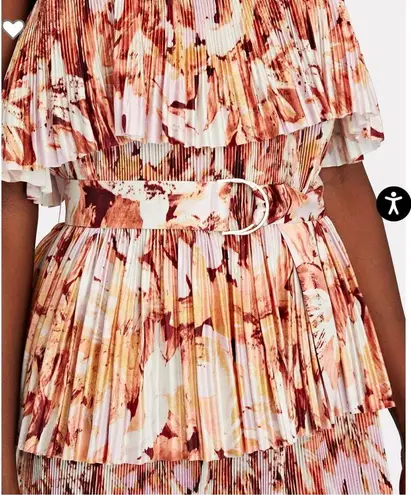 ALCER mini tiered dress Orange Size 4