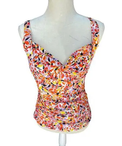 Anne cole Whirlpool Ditsy Retro Twist Front Underwire Tankini Top 36DD swim suit