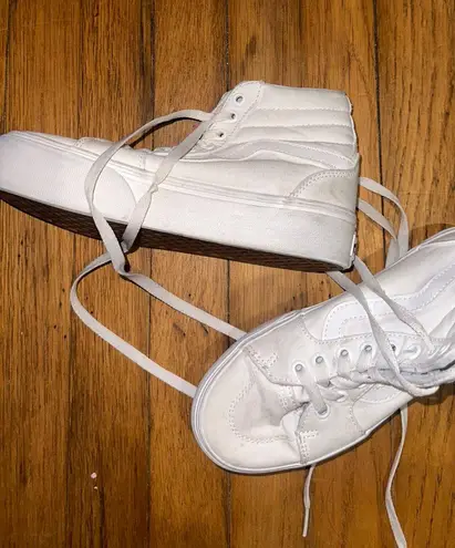 Vans White Platform