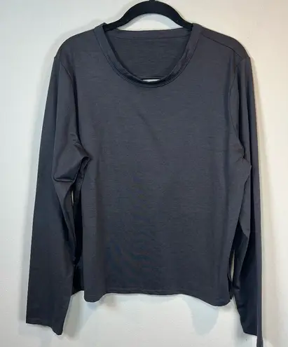 All In Motion Women's Soft Stretch Long Sleeve Athletic Top Black Cut Out NEW XL