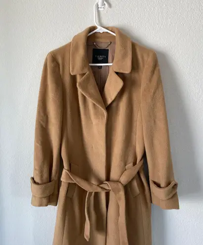 Talbots Tan Wool & Angora Blend Classic Coat Size 10P