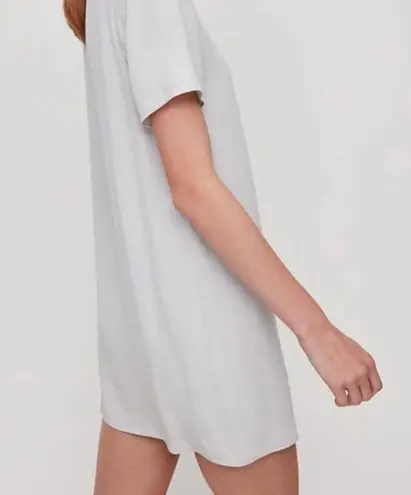 Wilfred  FREE by ARITZIA Teigen Mini Shirt Dress in Lune L Taupe Gray Gauzy