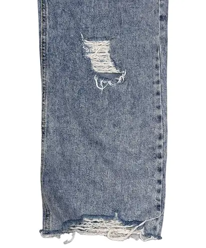 Avec Les Filles Women’s Acid Wash Destructed Raw Hem High Waisted Jeans size 27