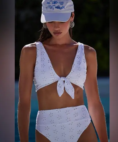 Beach Riot Dallas Top White Magnolia Eyelet, Size Small, $128