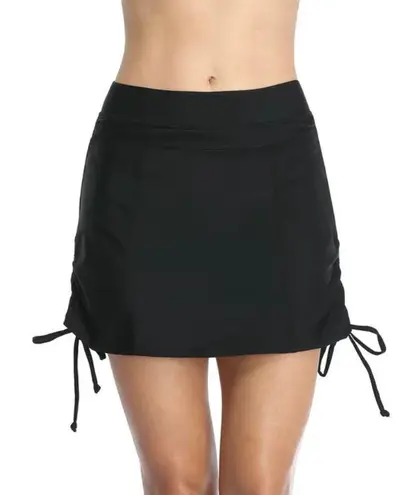 Charmo Women Swim Skirt Drawstring Skirted Tummy Control High Waist Swimsuit Bottoms