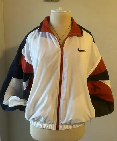 Nike Vintage  Sz S Windbreaker Jacket burnt orange White/Black Full Zip