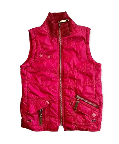 Vanity Red Puffer Vest Zip