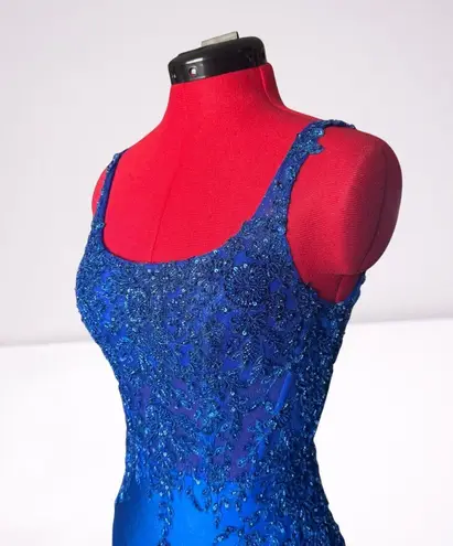 Tiffany Designs Royal Blue Mermaid Prom Gown w/Slit Style 16058 Size 2