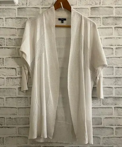 cupio Women’s white semi-sheer open front lightweight cardigan Small