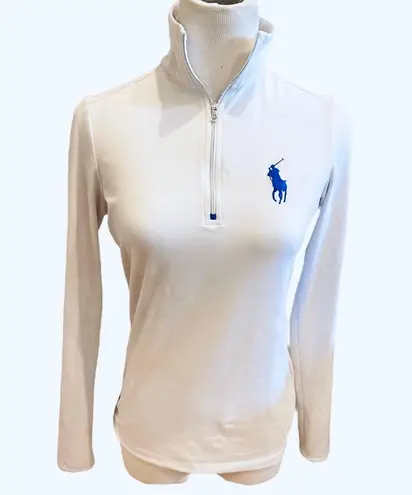 Ralph Lauren Polo Golf White Quarter Zip Big Pony Shirt S