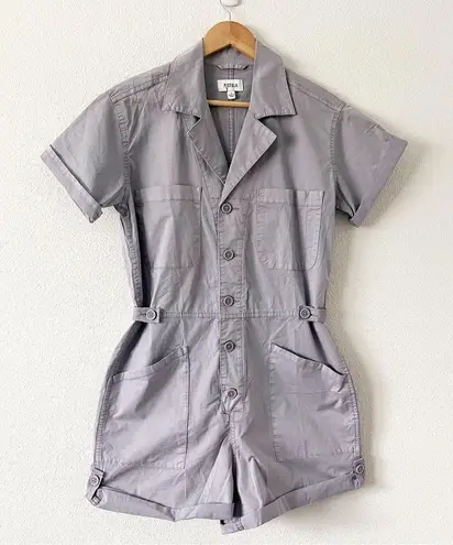 Pistola Parker Denim Romper in Plumeria