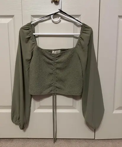 Forever 21 Crop Top Long Sleeve Shirt