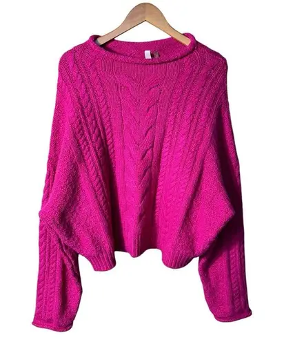 Pilcro and the Letterpress Anthropologie Pilcro Mock Neck Cable Knit Sweaterater Size Large