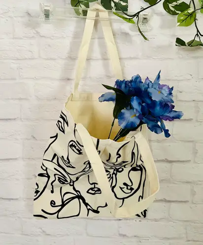 Boutique NEW Canvas Face Tote Bag