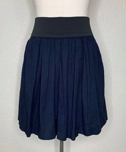 Necessary Objects Necessary Object Navy Blue Wide Waist Skirt