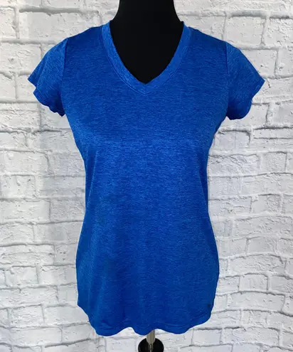 Xersion v-cut dri fit short sleeve activewear shirt blue sz S women