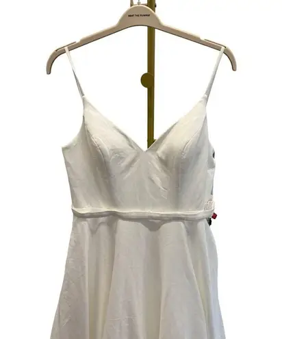 Mac Duggal Classic A Llne V Neck Ballgown White Womens Size 14