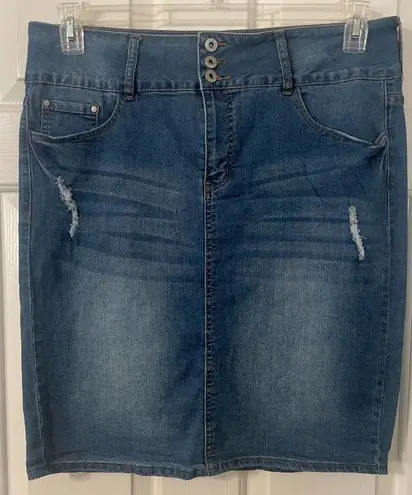 !iT Tatiana Denim Jean Skirt