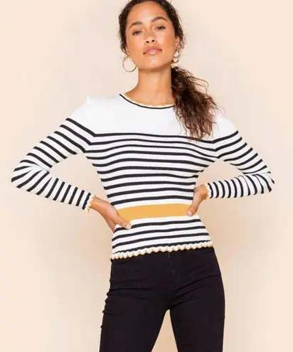 Francesca's Nyla Striped Color Block Sweater