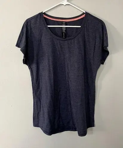 RBX indigo blue short sleeved women's top workout athleisure size small