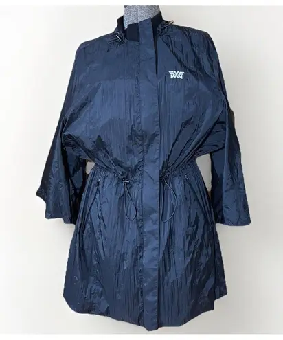 PXG Womens Cinched Waist Windbreaker Jacket XL Black Golf Coat NWT $225 Rainwear