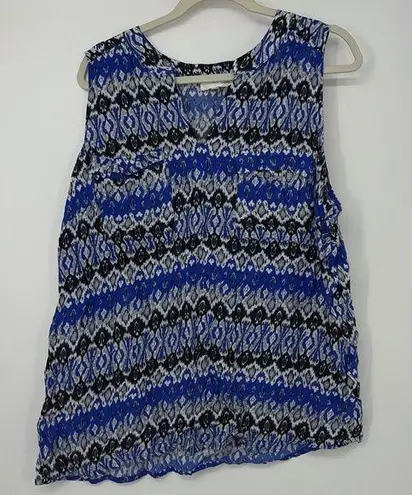 Kenar WOMAN BLUE & BLACK ABSTRACT DESIGN TANK 1X