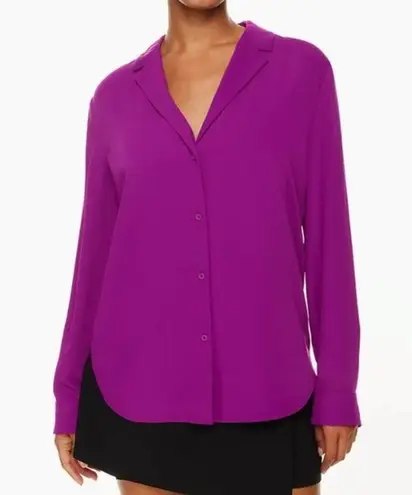Babaton NWT Monocle Button Up Long Sleeve Shirt in Ube Purple Size XS