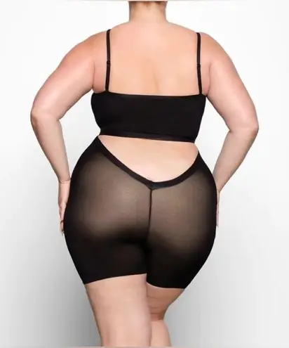 SKIMS NWT Sheer Sculpt Low Back Short in Onyx Black Women’s plus size 4X