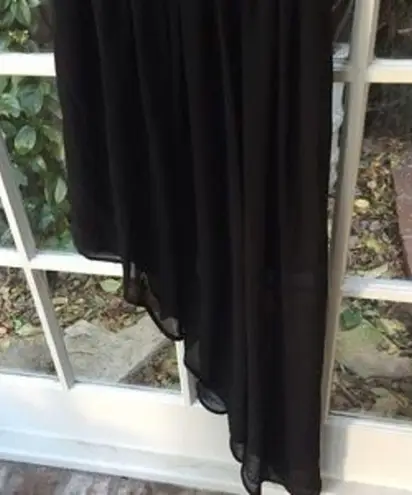 Blue juice XS Black assymetrical dress with zipper and lining