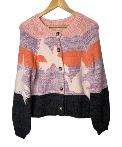 Maeve Anthropologie Birdie Cardigan Sweater Wool Blend Cottage Women Size XS