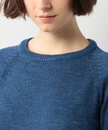 Samuji Roberta Blue Sweater Midi Dress Large Knit Long Sleeve Oversized Yarn