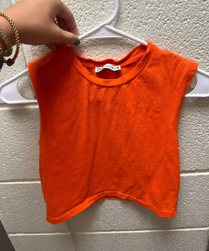 ZARA Orange  crop top