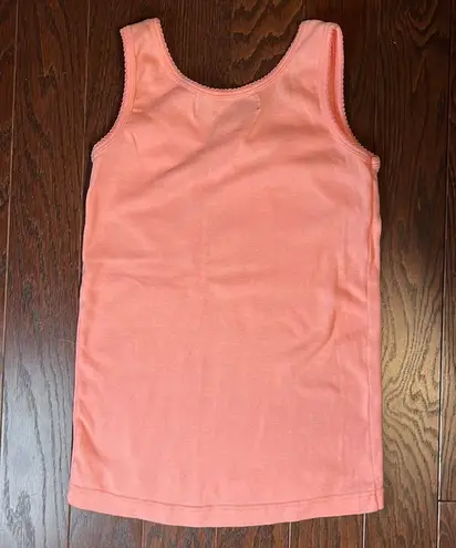 Vintage Kitty Hawk by Vivian Wang Coral Tank Top Size Small Orange