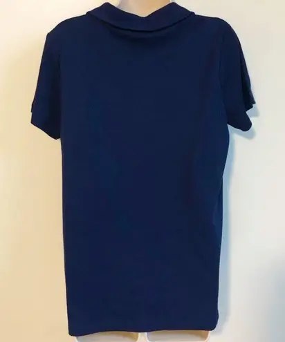 š Pappagallo pullover short sleeve solid navy blue polo top large