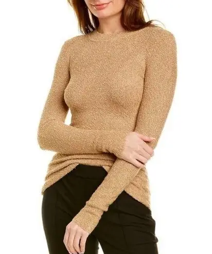 St. John ππ Stretch Boucle Sweater Viscose Blend ~ Camel Large NWOT