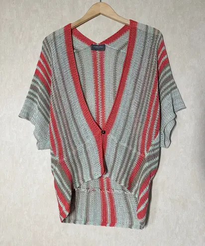 Wooden Ships Women’s Striped Cardigan Sweater Knit V-Neck Boho Beachy M/L