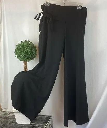 Cache  Black Wide Palazzo Leg Trouser Pants 6